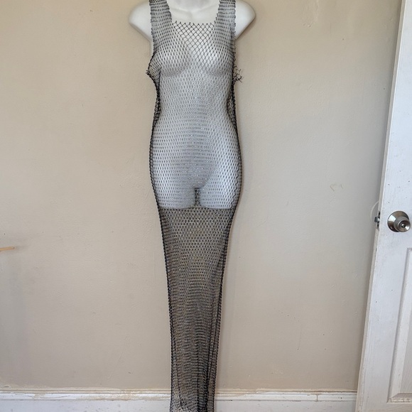 Lulus Dresses & Skirts - Lulu's Black Mesh Maxi Dress